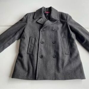 Men's Gray Double-Breasted Coat